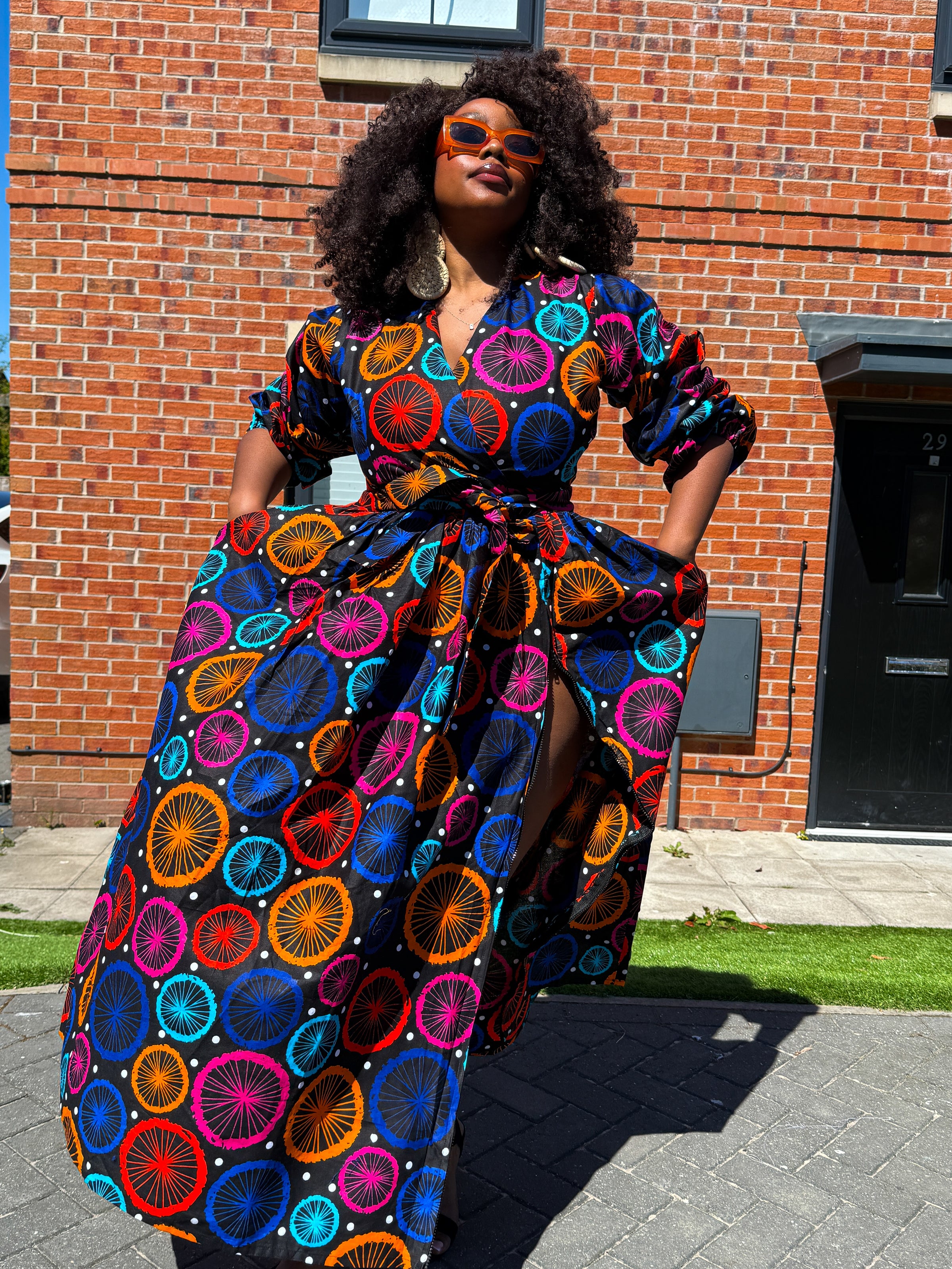 Habibi Ankara Maxi Dress | Multicolor African Print