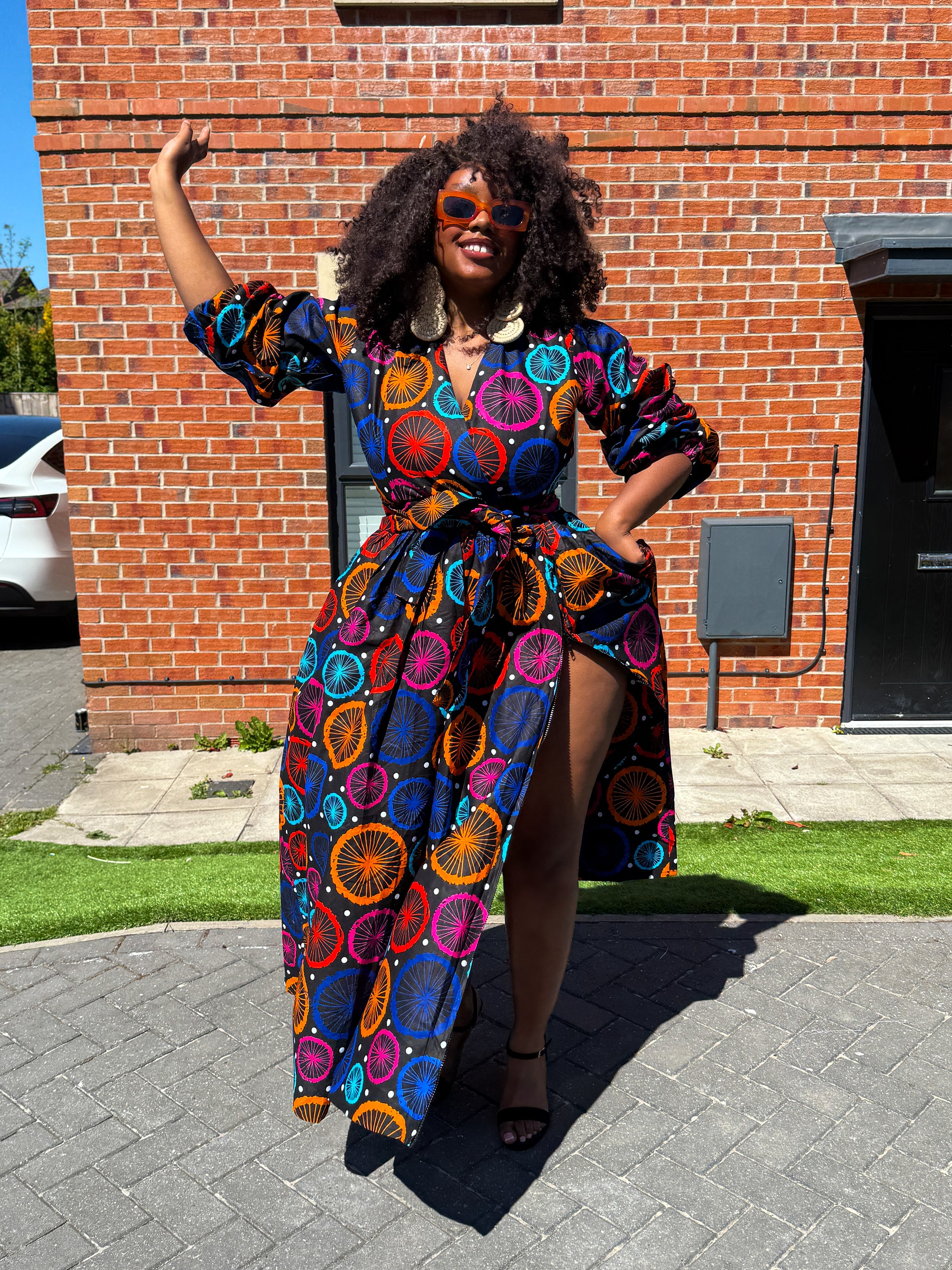 Habibi Ankara Maxi Dress | Multicolor African Print