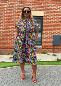 Thalia Culotte | Multicolored Print