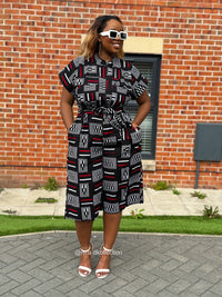 Temi Culotte |Black and Red Print