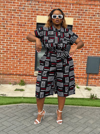 Temi Culotte |Black and Red Print