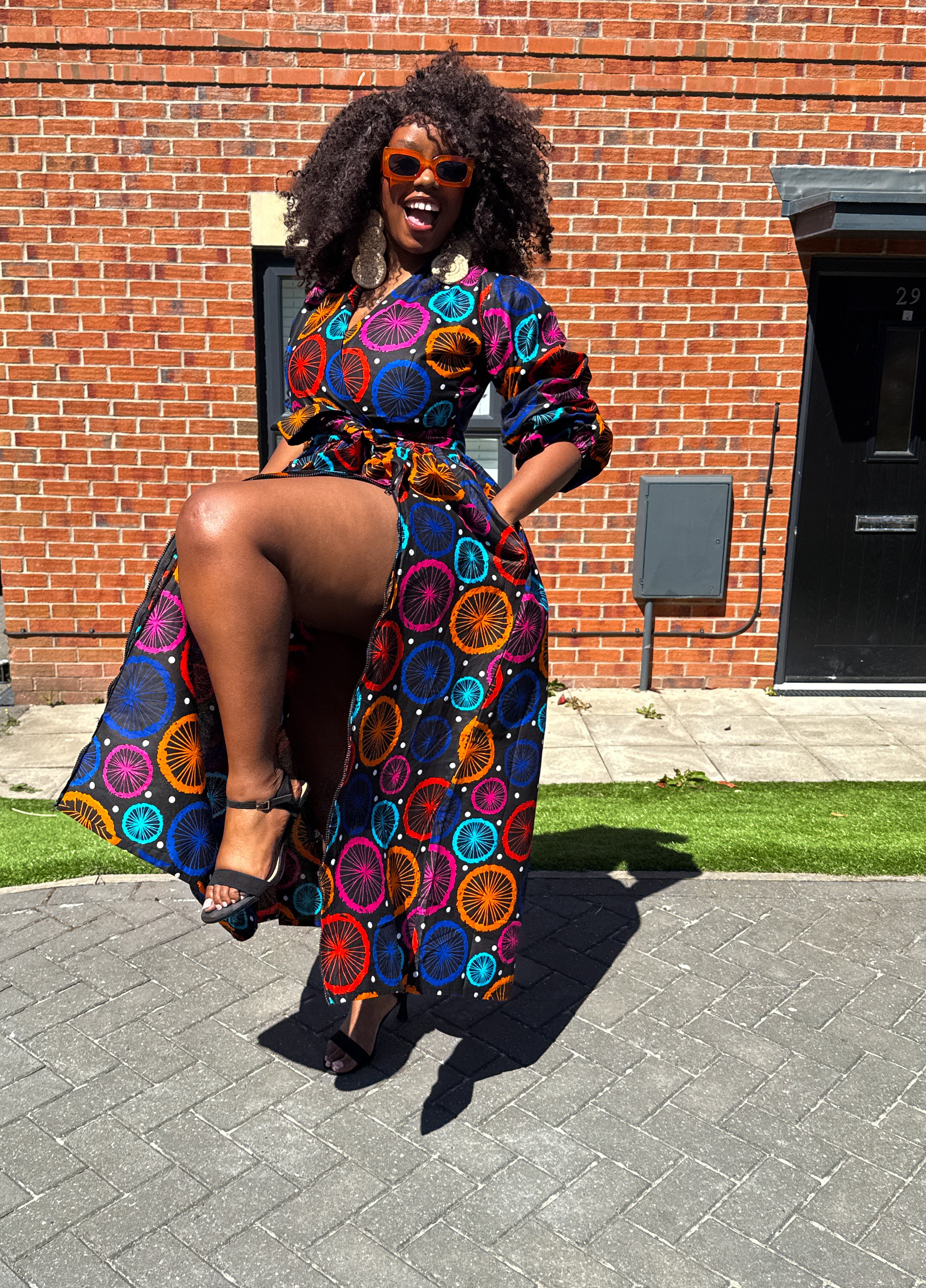 Habibi Ankara Maxi Dress | Multicolor African Print