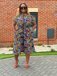 Thalia Culotte | Multicolored Print