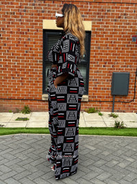 Temi Ankara Crop Top | Black and White African Print