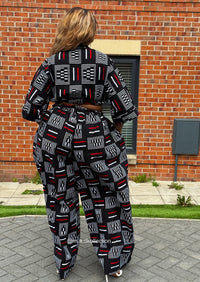 Temi Ankara Crop Top | Black and White African Print