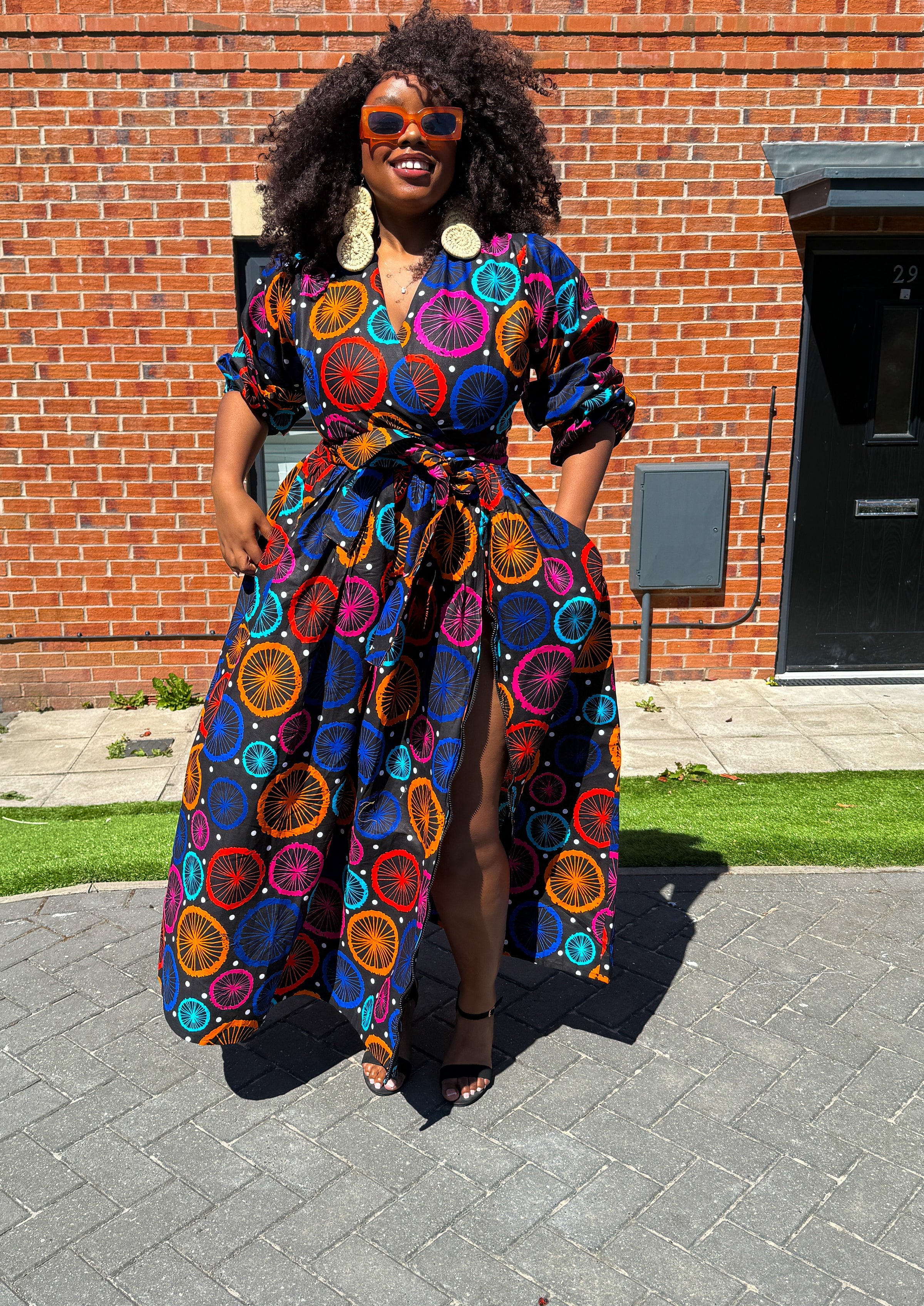 Habibi Ankara Maxi Dress | Multicolor African Print