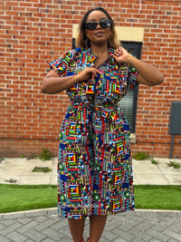 Thalia Culotte | Multicolored Print