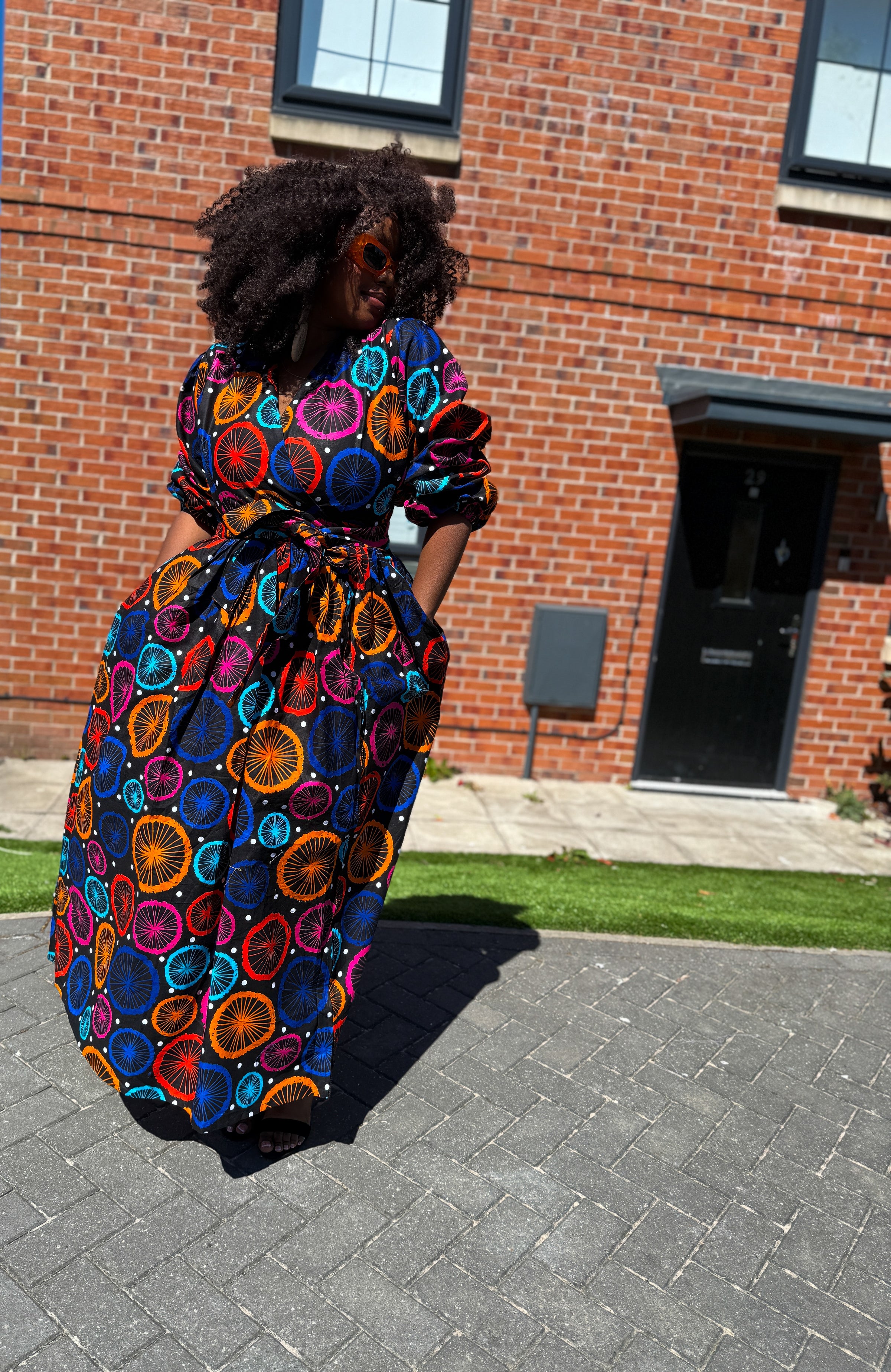 Habibi Ankara Maxi Dress | Multicolor African Print