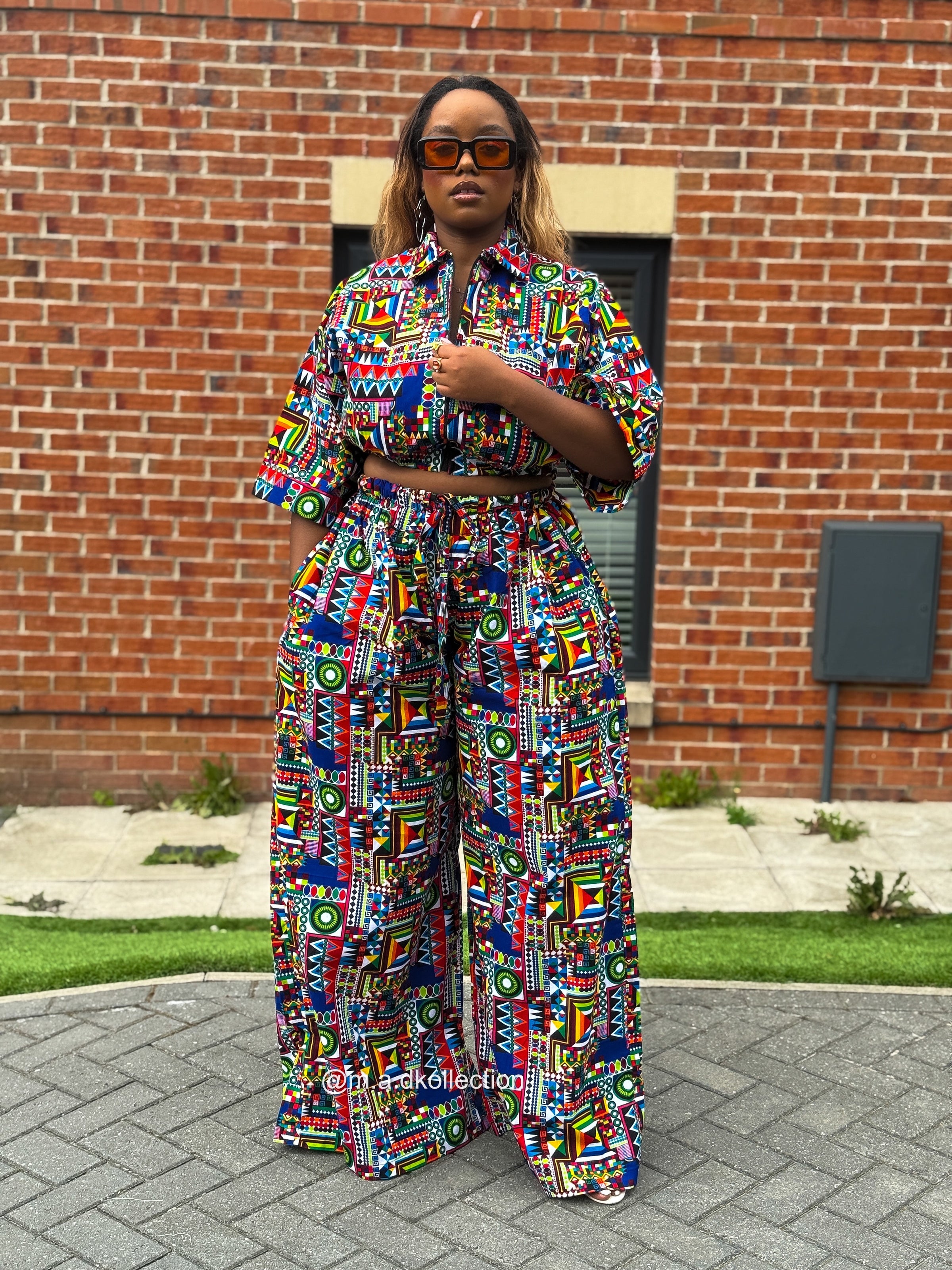 Thalia Ankara Crop Top | Multicolored African Print