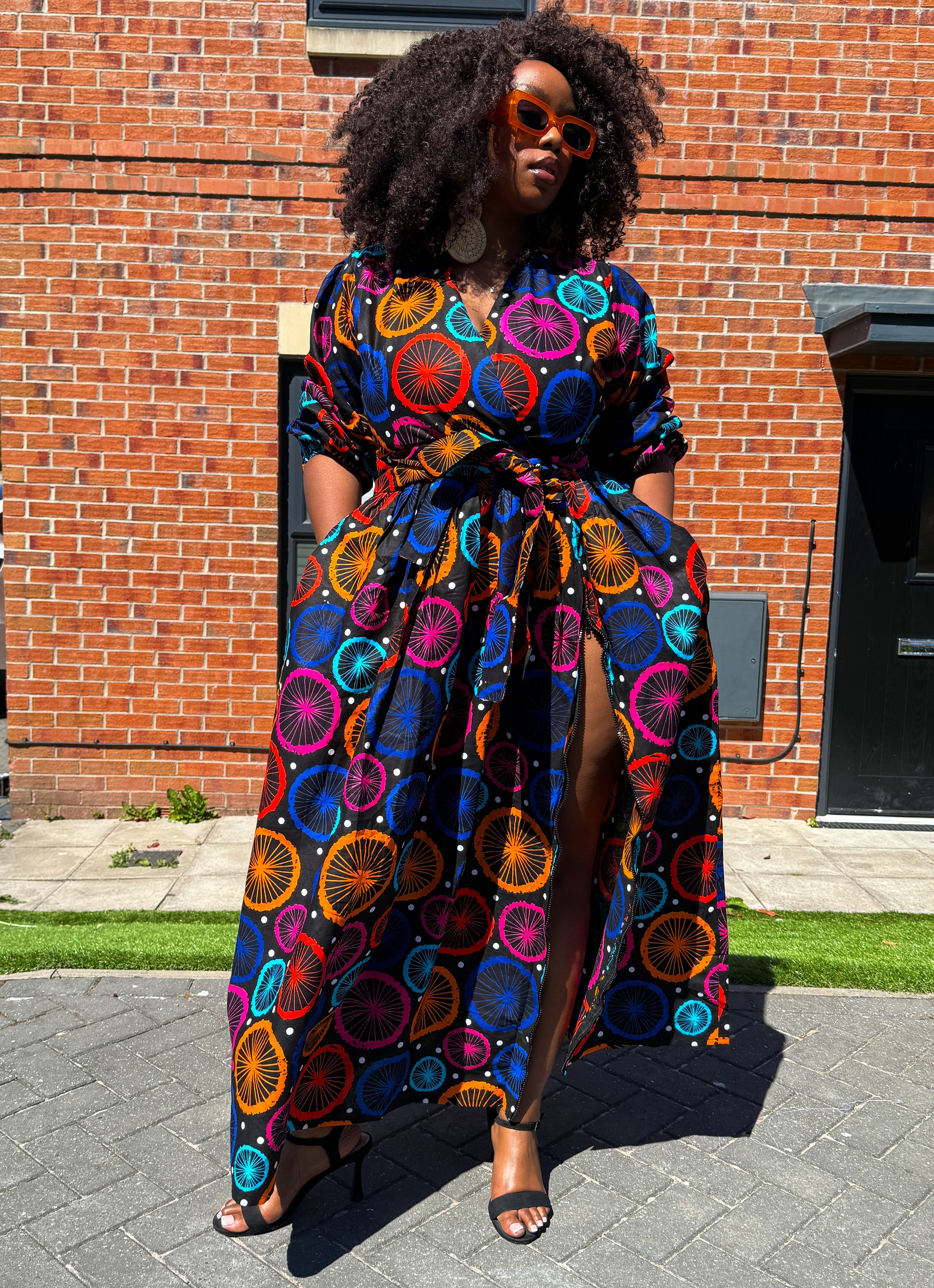 Habibi Ankara Maxi Dress | Multicolor African Print