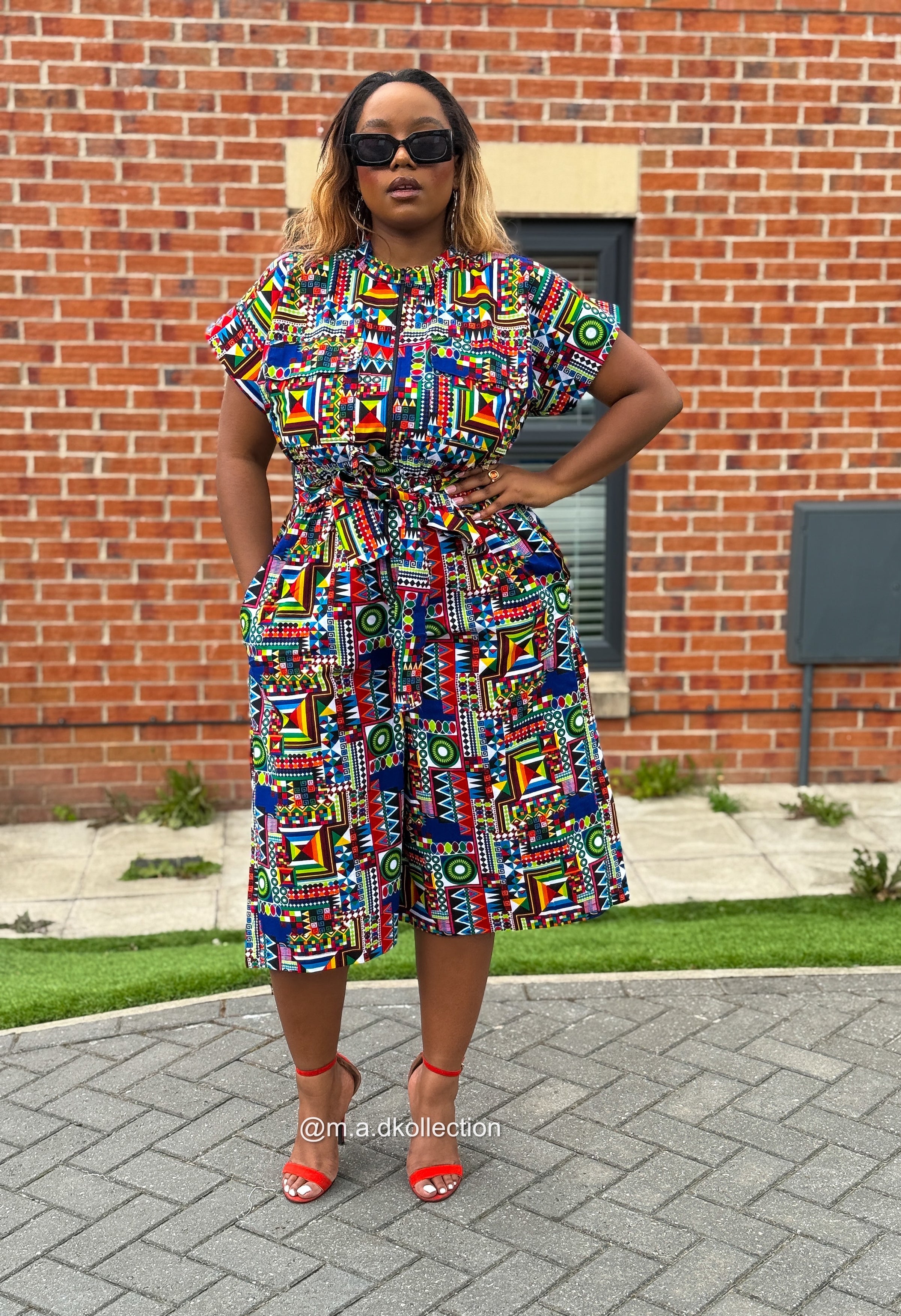 Thalia Culotte | Multicolored Print