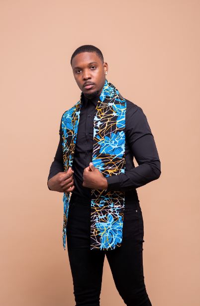 Fashion Mens Scarf Print Shirt Connor Ankara Neck Scarf For Men