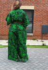 Toki Ankara Crop Top | Green African Print
