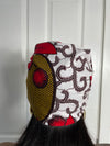 Tara Yellow Red and White Ankara Headwrap/Scarf