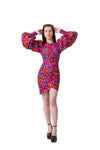 Betty Ankara Short Mini Dress | Pink African Print