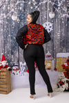 Winnie Ankara Bumper Jacket | Black and Red African Print