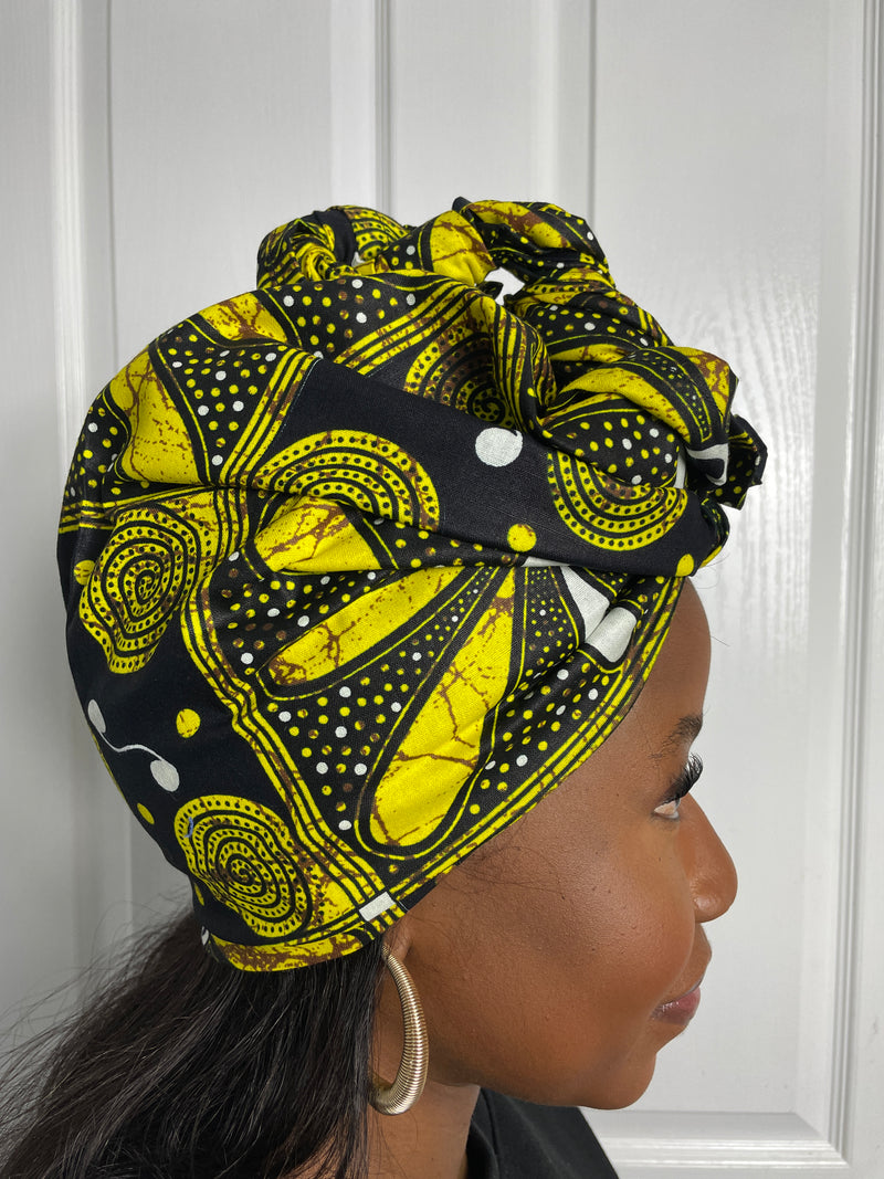 Zinati Orange Ankara Headwrap/Scarf