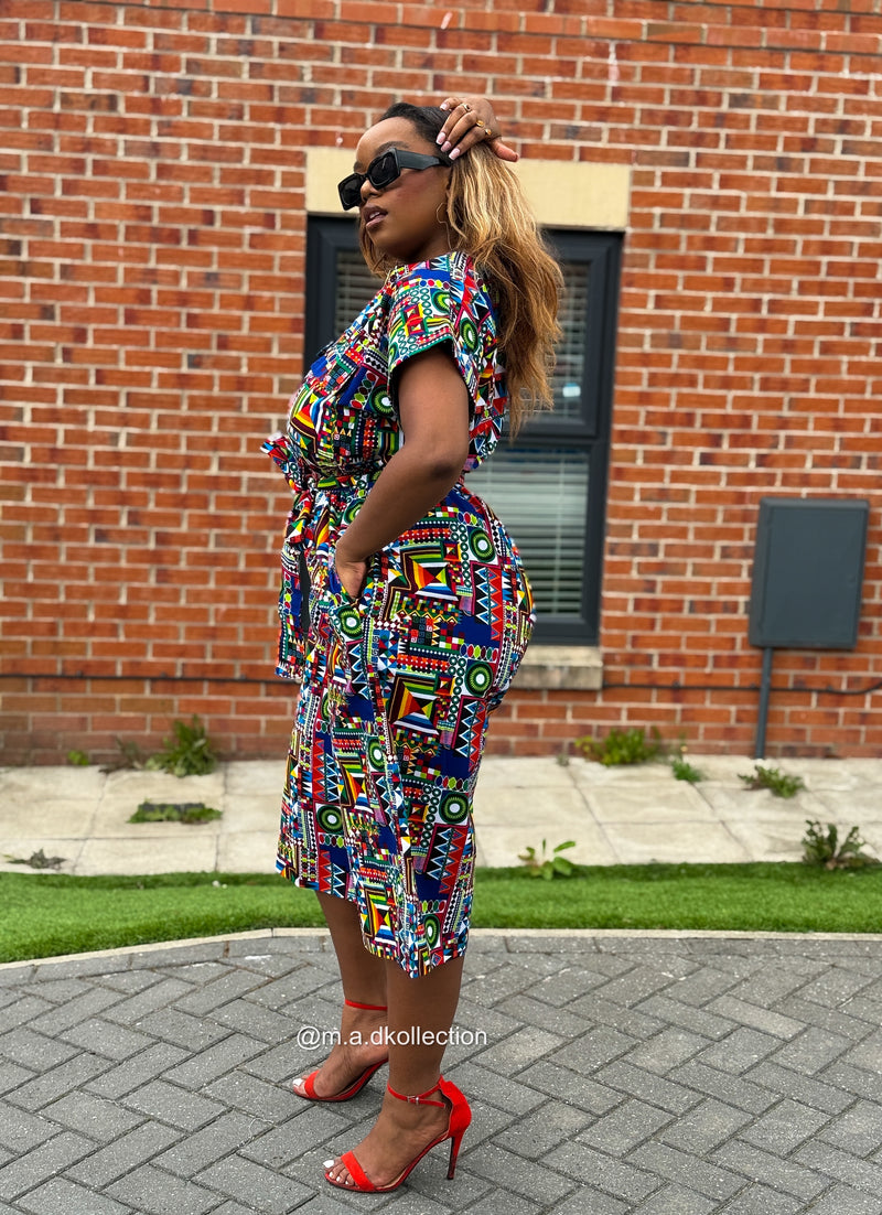 Thalia Culotte | Multicolored Print