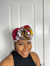 Tara Yellow Red and White Ankara Headwrap/Scarf