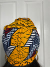 Zainab Yellow and White Ankara Headwrap/Scarf