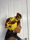 Yellow and Red Ankara Headwrap/Scarf