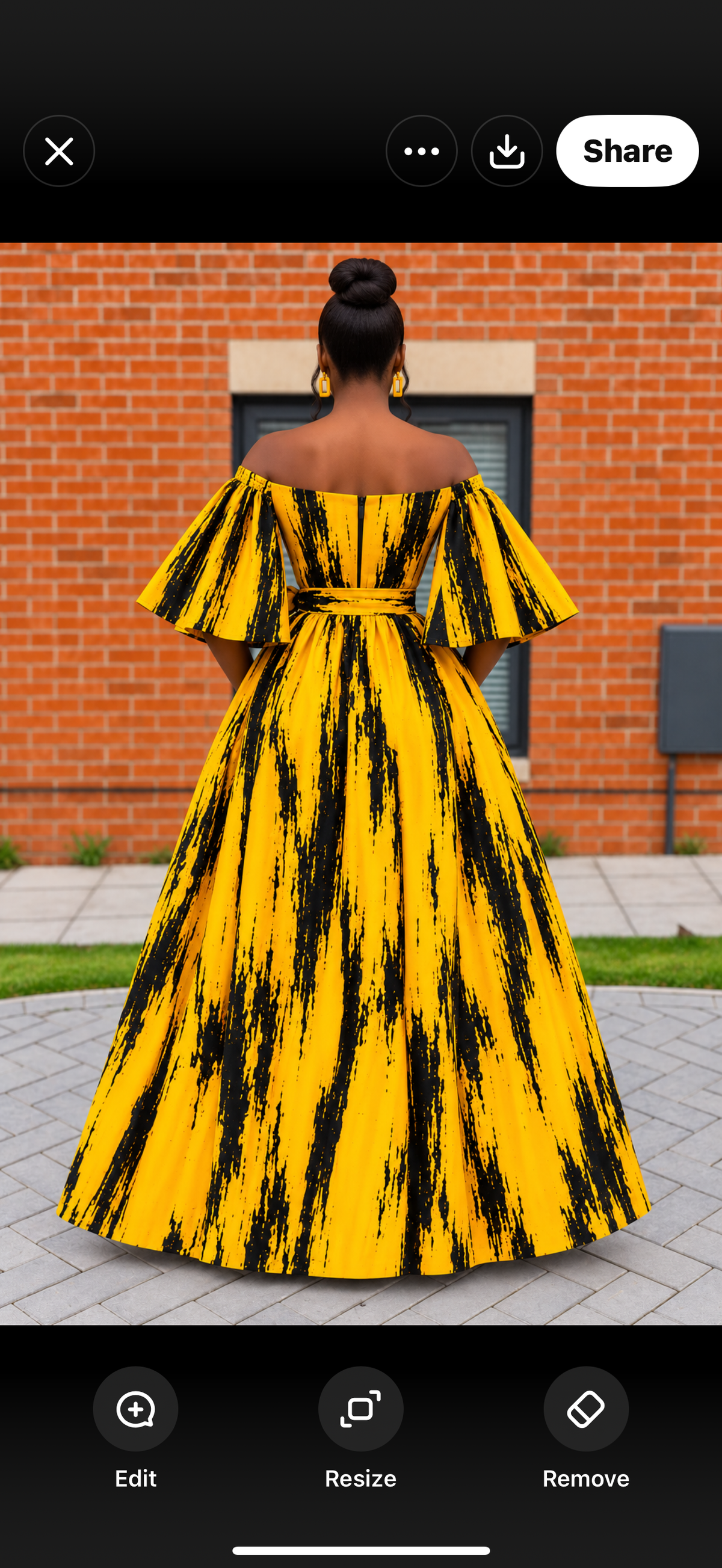 Chika Ankara Off Shoulder Maxi Dress | Yellow and Black