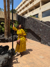 Oneil Ankara Maxi Dress | Yellow African Print