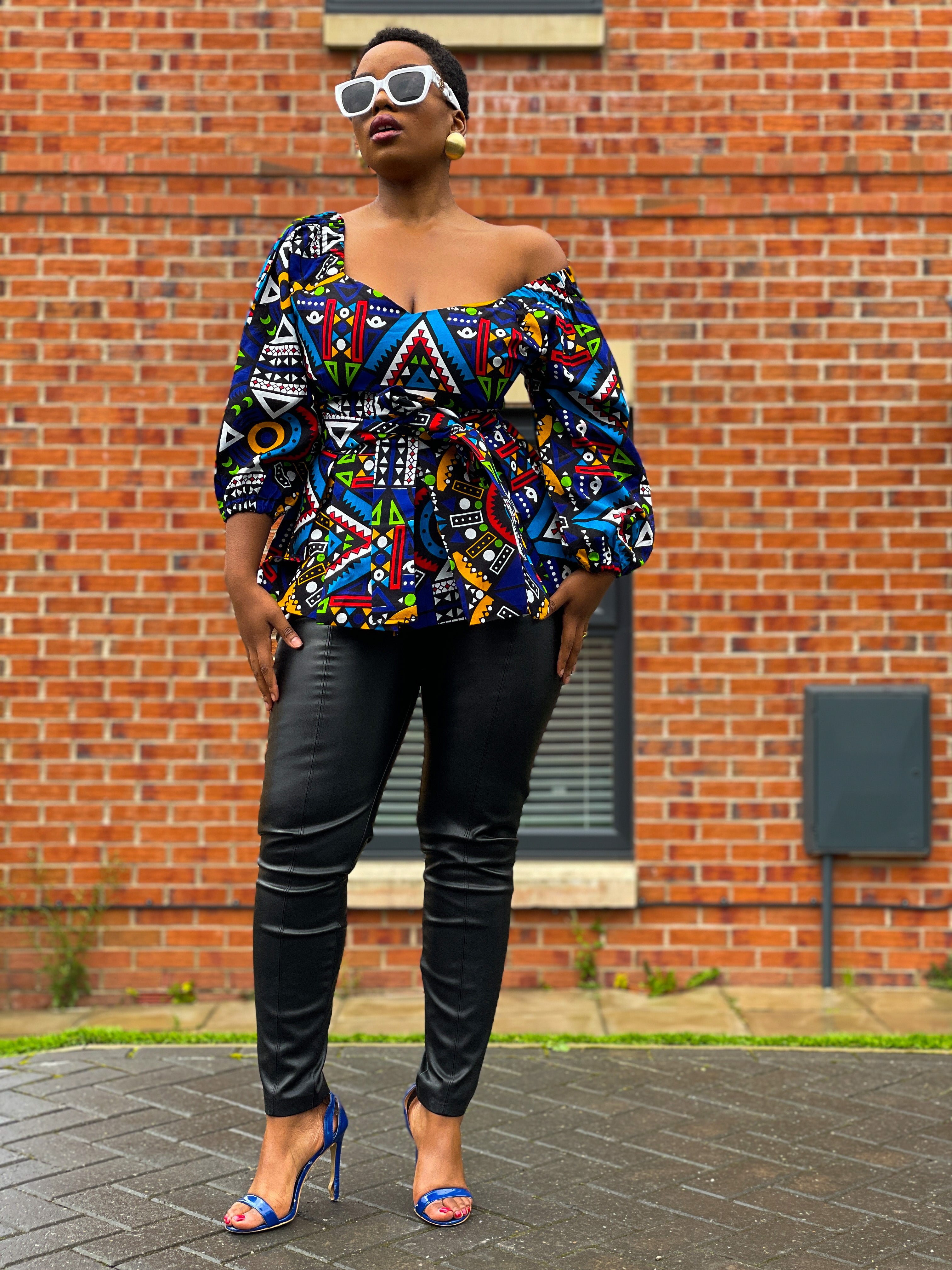 off shoulder peplum top ankara