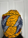 Zainab Yellow and White Ankara Headwrap/Scarf
