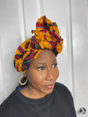 Doyin Yellow and Red Ankara Headwrap/Scarf