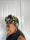 Juliana Yellow and Green Multicolored Ankara Headwrap/Scarf