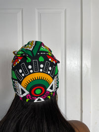 Juliana Yellow and Green Multicolored Ankara Headwrap/Scarf