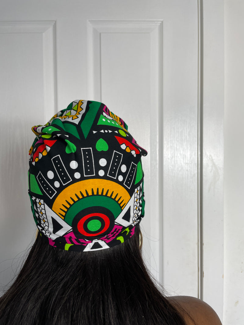 Juliana Yellow and Green Multicolored Ankara Headwrap/Scarf