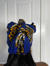 Tamara Blue and Yellow Ankara Headwrap/Scarf
