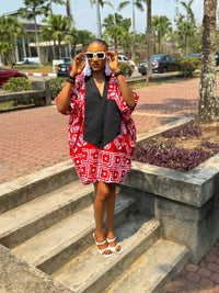 Esan Mini Bubu| Red and White Print