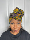 Miah Yellow and Green Ankara Headwrap/Scarf