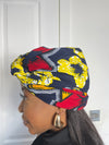 Debby Blue and Yellow Ankara Headwrap/Scarf