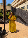 Oneil Ankara Maxi Dress | Yellow African Print