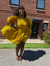 Moyo Mini Dress | Orange Polkda Dot Mini Dress