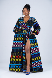 Darling Ankara Maxi Dress | Multicoloured African Print