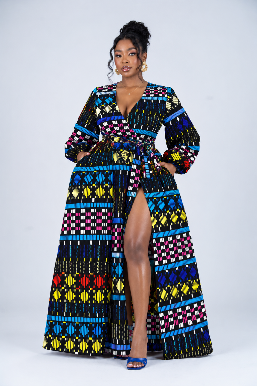 Darling Ankara Maxi Dress | Multicoloured African Print