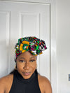 Juliana Yellow and Green Multicolored Ankara Headwrap/Scarf