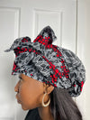 Sandra White and Red Ankara Headwrap/Scarf
