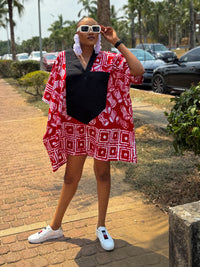 Esan Mini Bubu| Red and White Print