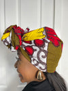 Tara Yellow Red and White Ankara Headwrap/Scarf