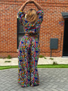 Thalia Ankara High Waisted Trouser | Multicolored African Print