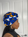 Emilia Blue and Yellow Ankara Headwrap/Scarf