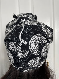 Sharon Black and White Ankara Headwrap/Scarf