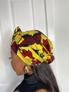 Yellow and Red Ankara Headwrap/Scarf