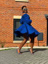 Bianca Ankara Midi Dress | Blue African Print